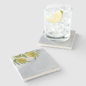 ブルーボエレガントタニカルレモン ストーンコースター (横)