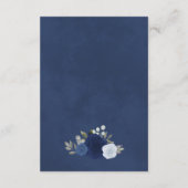 ブルーボエレガントホバラの結婚詳細QRコード エンクロージャーカード (裏面)