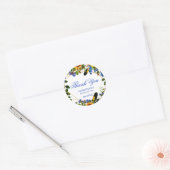 ブルーボエレガントホフローラバチェロレッテ感謝してい ラウンドシール (封筒)