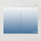 ブルーボクラシックタニカルブライダルシャワー招待 ポストカード (裏面)