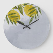ブルーボタニエレガントカルレモン ラージ壁時計 (正面)