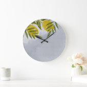 ブルーボタニエレガントカルレモン ラージ壁時計 (ホーム)