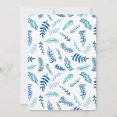 ブルーボタニカルクリスマスの写真と名前 シーズンカード (裏面)