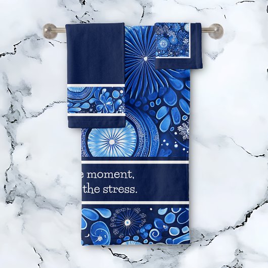 ブルーボタニカルシボリことわざ バスタオルセット