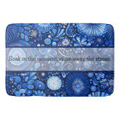 ブルーボタニカルシボリことわざ バスマット (正面)