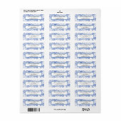 ブルーボタニカルネイビー結婚ムの住所 ラベル (フルシート)