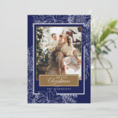 ブルーボタニカルメリークリスマスフォト シーズンカード (スタンド正面)