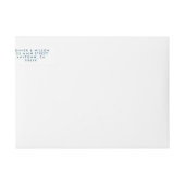 ブルーボタニカルラッピング住所 シール ラップアラウンドラベル (正面)