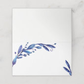 ブルーボタニカル座席表。海軍結婚の座席 プレイスカード (外部開封)