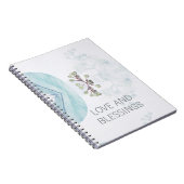 ブルーボタニカル抽象芸術果実 ノートブック (右側)