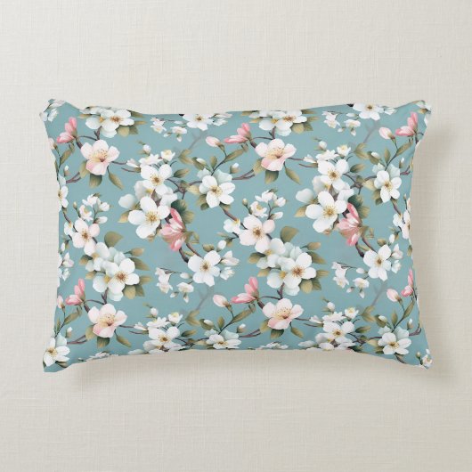ブルーボタニカル春ドッグウッド アクセントクッション (正面)