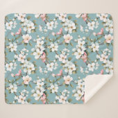 ブルーボタニカル春ドッグウッド シェルパブランケット (正面(横))