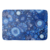 ブルーボタニカル絞り バスマット (正面)
