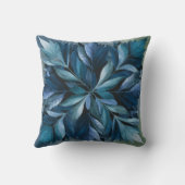 ブルーボタニカル葉装飾用クッション クッション (裏面)