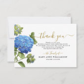 ブルーボタニカル葬儀サンキューカード サンキューカード (正面)
