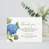ブルーボタニカル葬儀サンキューカード サンキューカード (スタンド正面)