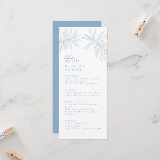 ブルーボタニッエレガントクのメ結婚ニュー (正面/裏面インサイチュ)