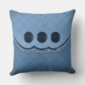 ブルーボタン クッション (裏面)