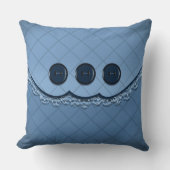 ブルーボタン クッション (正面)