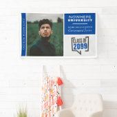 ブルーボックスとフォト卒業バナー 横断幕 (インサイチュ)