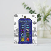 ブルーボックスの清掃呼集箱の落書き ポストカード (スタンド正面)