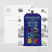 ブルーボックスの清掃呼集箱の落書き ポストカード (正面/裏面)