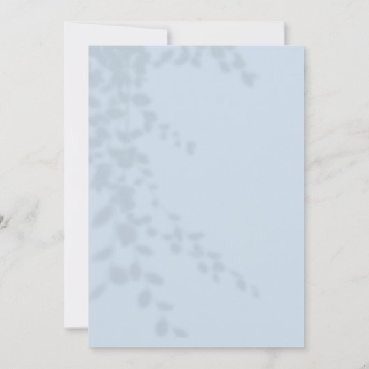 ブルーボディスーツ男の赤ちゃんムスリム誕生のお知らせ 招待状 (裏面)