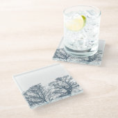 ブルーボトムツリーズトロピカルボホ ガラスコースター (アングル)