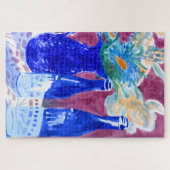 ブルーボトルスチルライフジグソーパズル ジグソーパズル (横)