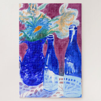 ブルーボトルスチルライフジグソーパズル ジグソーパズル