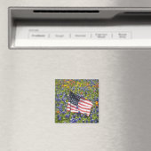 ブルーボネットの花畑の中のアメリカ国旗, マグネット (インサイチュ (食洗機))