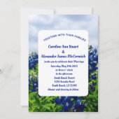 ブルーボネットテキサス州ブルーフローラエレガントな結婚式Inv 招待状 (正面)