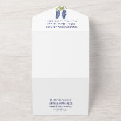 ブルーボネットテキサス州ワイルドフラワーズスウィート16 Sixen オールインワン招待状 (外側)