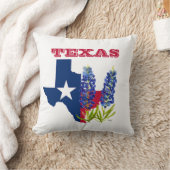 ブルーボネットテキサス州州フローラ水彩 クッション (ブランケット)