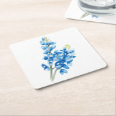 ブルーボネット4 スクエアペーパーコースター (アングル)