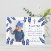 ブルーボネモダンツダスティブルークロスボーイバプテスマ サンキューカード (スタンド正面)