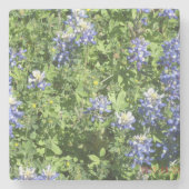 ブルーボネ素朴ットを使った石のコースター ストーンコースター (正面)