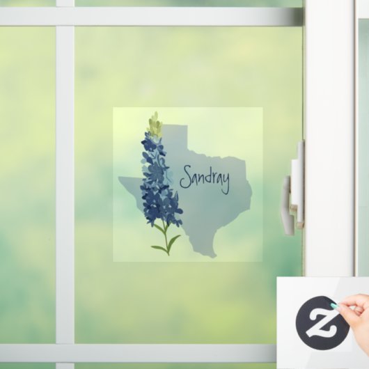 ブルーボパーソナライズされたネットテキサス州 ウィンドウサイン (ホーム)