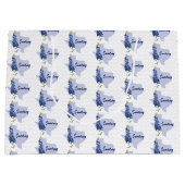 ブルーボパーソナライズされたネットテキサス州 ラージペーパーバッグ (正面)