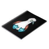 ブルーボビーかわいい鳥ギフト海の鳥の足のブービー ノートブック (左側)