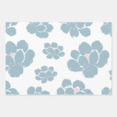 ブルーボヘミアフローラ春ラッピング紙 ラッピングペーパーシート (正面)