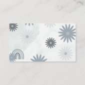 ブルーボホオムツラッフルチケットベビーシャワー エンクロージャーカード (裏面)