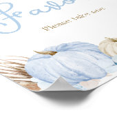 ブルーボホカンプキンベビーシャワーの好意 ポスター (角)