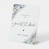 ブルーボホゲストブックサイン 台座サイン (正面)