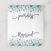 ブルーボホシックワイルドフラワーシンプルズ結婚予約 プレイスカード (外部開封)