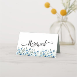 ブルーボホシックワイルドフラワーシンプルズ結婚予約 プレイスカード