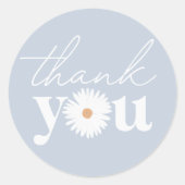 ブルーボホデイジー誕生日会ありがとう ラウンドシール (正面)