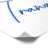 ブルーボホトランクイリティウミガメ家族のポスター ポスター (角)