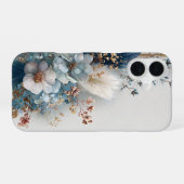 ブルーボホフラワー iPhone 16ケース (裏面横)