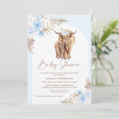 ブルーボホフローラアルチハイランドカウベイビーシャワー 招待状 (スタンド正面)